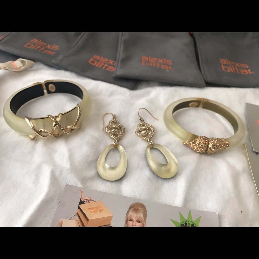 Alexis Bittar Lucite + crystal set - Picture 1 of 5